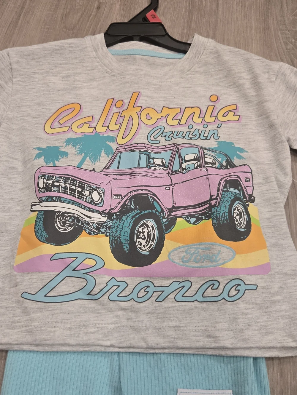 NWT Ford Bronco Toddler Girl Graphic Tee & Bike Shorts Set 18M